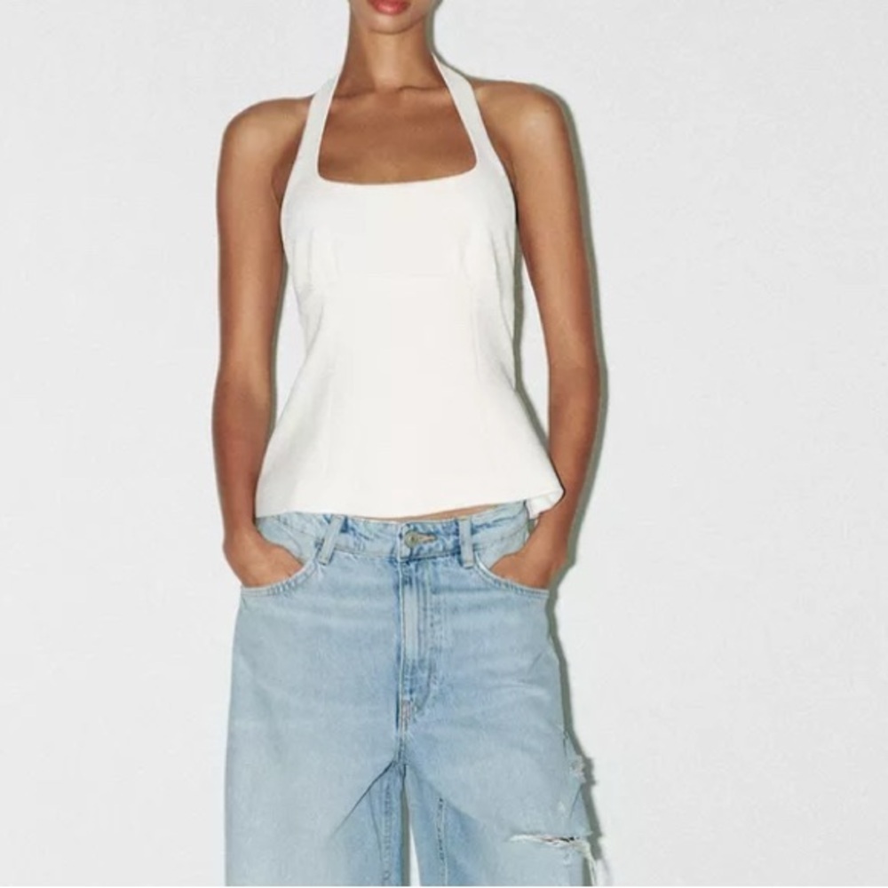 Zara White Camisole Top